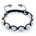 Silver Unisex Shamballa Bracelet Crystal Disco Ball Friendship Bead Swarovski Crystals Beads Bracelets