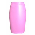 Womens Ladies Pvc Pu Faux Leather Mini Skirt Bodycon Midi Pencil Party Zip#(baby Pink Pvc Mini Skirt# Small Uk 8)