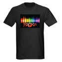 Sound And Music Activated El Visualizer Vu-spectrum Disco Dancer Gadget Led Light Flash El T-shirt (4*aaa) W Size M Fy-00042