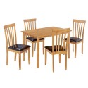 Worldstores Newark 110cm Dining Table With 4 Chairs - 4 Seater Dining Set - Table And 4 Chairs