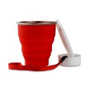 Collapsible Travel Cup - 100% Food-grade Silicone Mug For Camping And Hiking, Red - By Not Just A Gadget