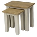 Kettle Interiors Wood Hamble Nest Of Tables With Paint Finish, Brown