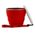 Collapsible Travel Cup - 100% Food-grade Silicone Mug For Camping And Hiking, Red - By Not Just A Gadget