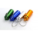 5x Aluminum Pill Box Case Bottle Holder Container Keychain