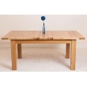 Seattle Solid Oak 180 Cm - 210 Cm Extending Dining Table & 6 Ivory Lola Leather Chairs
