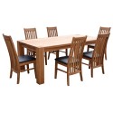 Braemar Rectangular Solid Oak Wood Dining Kitchen Table Furniture With 6 Chairs