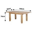 Oseasons 1.3 M Solid Oak Twin Leaf Extending Dining Table