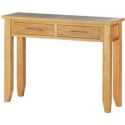 Kettle Interiors Wood Edinburgh Console Table With Lacquer Finish, Natural