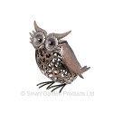 Smart Garden Metal Scroll Owl Solar Light