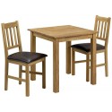 Julian Bowen Coxmoor Square Dining Table Set With 2 Chairs, Light Oak