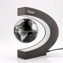 Yosoo C Shape Decoration Magnetic Levitation Floating Globe World Map Led Light - Christmas Gift
