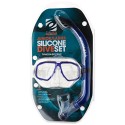 Typhoon Silicone Mask And Snorkel Set For Ladies And Children (blue)