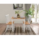 Birlea Primrose Dining Set (table & 4 Chairs), Buttermilk & Oak