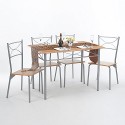 Aingoo 5 Piece Dining Table And Chairs Sets, Silver And Oak
