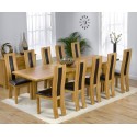 Normandy Extending 180 Solid Oak Dining Table With 8 Toronto Chairs