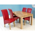 Charter Solid Oak Dining Table - Butchers Block Table Top Design - High Quality Oak (120cm)