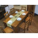 Deluxe Solid Oak Kitchen Or Dining Table And Six 6 Solid Oak Chairs
