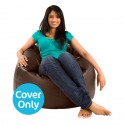 Cover – Panelled Xl Bean Bag Faux Leather Brown