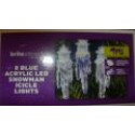 Bright Ideas 8 Blue Acrylic Led Snowman Icicle Lights