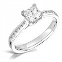 Crossover Princess Diamond Shoulder Set Ring
