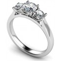 0.90ct Vs/fg Round Diamond Trilogy Ring