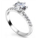 0.75ct Vs2/g Round Diamond Shoulder Set Ring