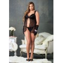 Faux Rhinestone Babydoll