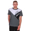 White And Grey Asymmetric T-shirt
