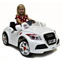 White 12v Audi Tt Style Car, Parental Remote Controls & Mp3