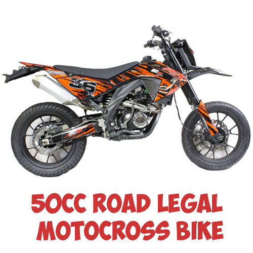 50cc Apollo Supermoto Road Legal Petrol Motorbike