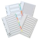 Concord Recycled Dividers 230 Micron Card With Coloured Tabs 10-part A4 White Ref 48199