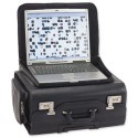Alassio San Remo Trolley Pilot Case Multi-section 2 Combination Locks Leather-look Black Ref 45030